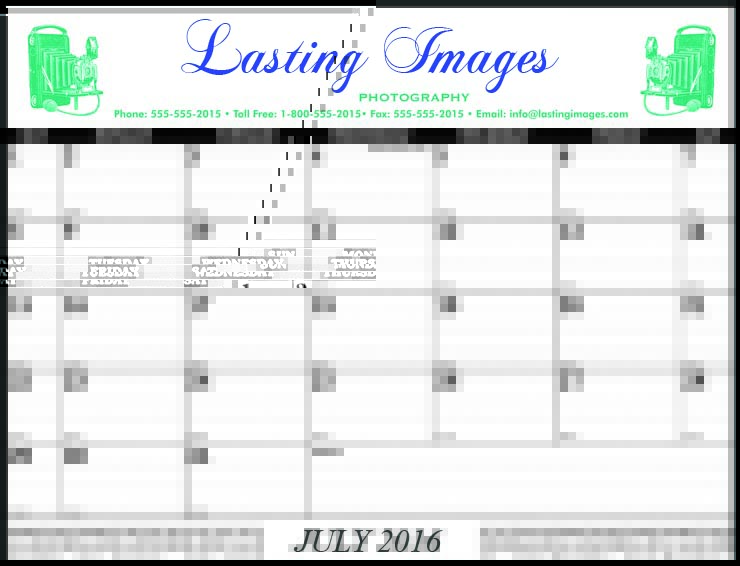 DESK CALENDAR 2 COLOR - School Photo Marketing
