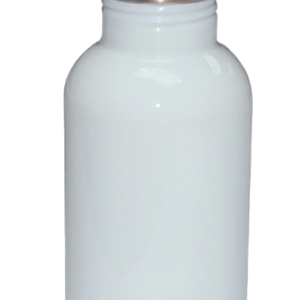White Stainless Sublimation Bottle with Straw